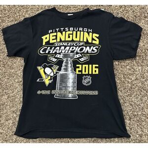 Pittsburgh Penguins 2016 Stanley Cup Champs NHL Shirt Mens Size Small